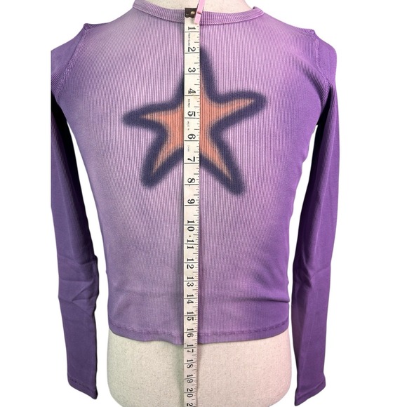 Urban Outfitters Crewneck Long Sleeve Ribbed Crop Top Women's Size Large. NWT - Picture 3 of 8